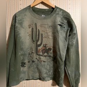 Distressed sweatshirt, gently worn